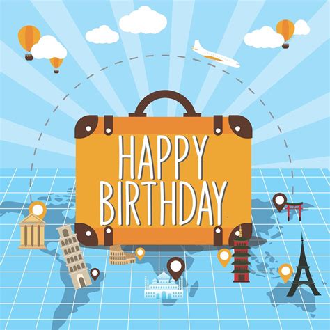 Untumble Around The World Theme Decoration Backdrop | Blue Travel Theme ...