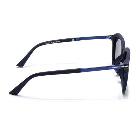 Eyejack Navy Blue Square Polarized Sunglasses for Men & Women (7524PCL ...