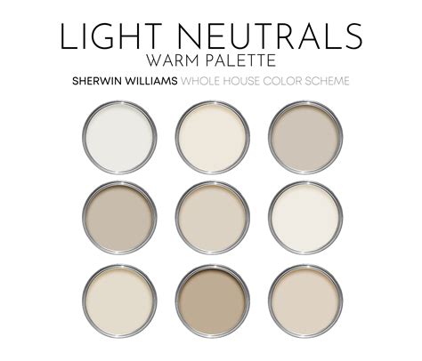 Light Warm Neutrals Sherwin Williams Paint Palette, Neutral Interior P – Millie Hart Interiors