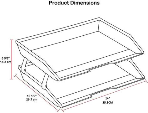 Buy Acrimet Facility 2 Tier Letter Tray Side Load Plastic Desktop File ...