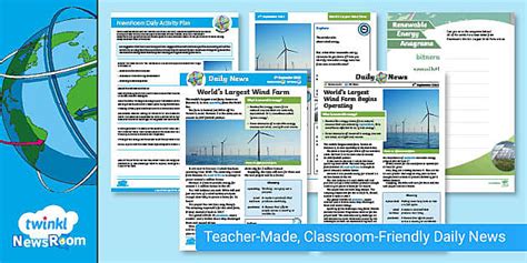 World's Largest Wind Farm - Daily NewsRoom Pack (ages 7-11)