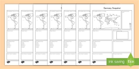 Country Snapshots: Fact File Templates