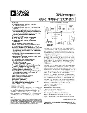 Fillable Online ADSP-2171/ADSP-2172/ADSP-2173 DSP Microprocessor ...