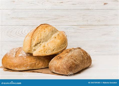 Homemade Natural Breads. Different Kinds of Fresh Bread As Background ...