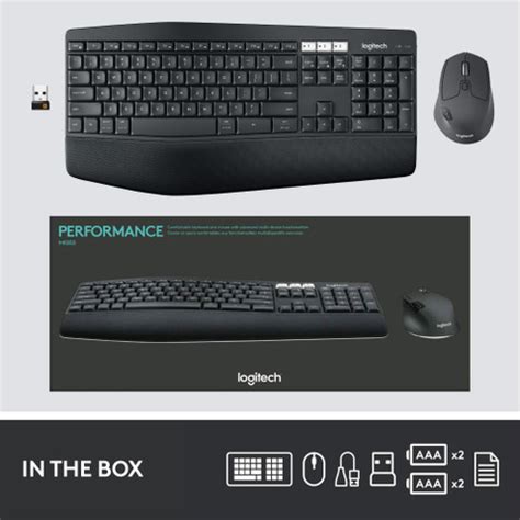 Logitech MK850 Multi-Device Wireless Keyboard and Mouse Set, 2.4GHz ...