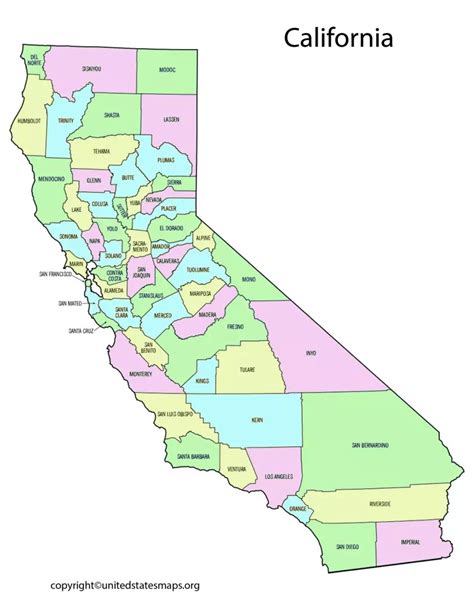 Interactive Map of California 的图像结果