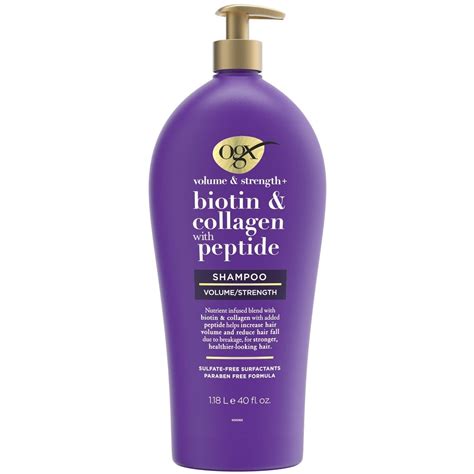 OGX Biotin Collagen Shampoo for Volume and Strength 40 Fl Oz with ...