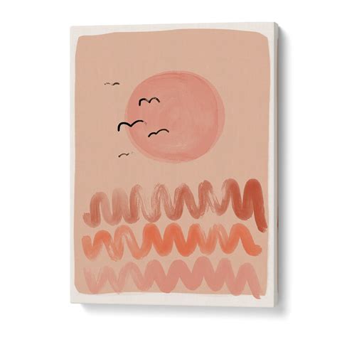 PEACHY SUNSET , LANDSCAPE PAINTINGS – Asianmonk