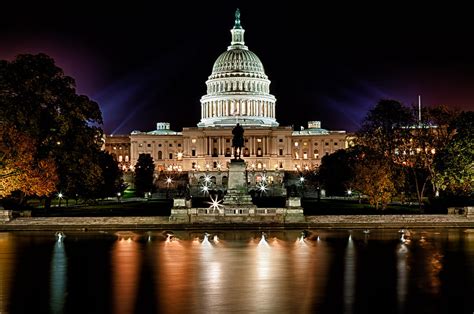 Us Capitol At Night