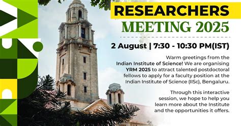 IISc Young Researchers Meeting | 2 August 2025