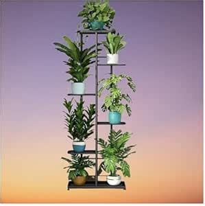 GALIN® Metal Plant Stand With Pot Display Tiered Shelf Floor Rack, For ...