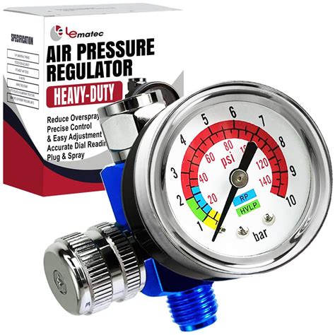 LE LEMATEC Air Compressor Regulator with Pressure Gauge, Accurately ...