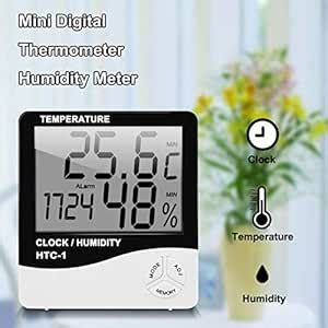 Digital Thermometer Indoor Hygrometer Humidity Meter Room Temperature ...