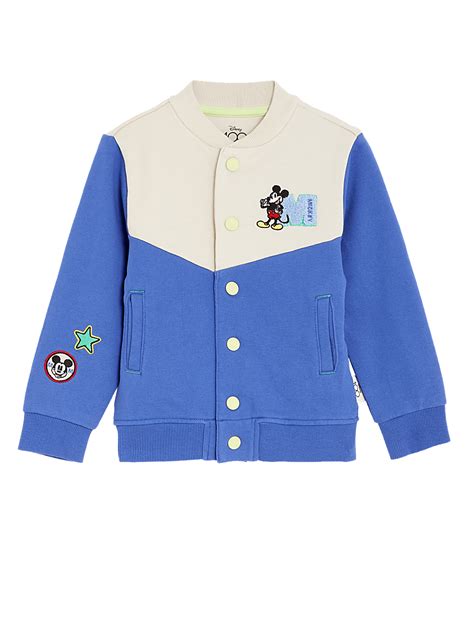 Buy Cotton Rich Mickey Mouse™ Bomber at Marks & Spencer