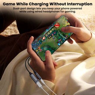 AUDIOCULAR D19 Male Type C to Female Type C and 3.5mm Audio Adapter, 1 ...