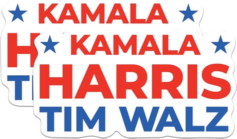 Bliss Monkey Co. 2 Pack) Harris Walz 2024 Election Stickers - Kamala ...