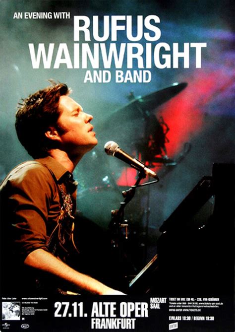 Rufus Wainwright - Release The Stars, Frankfurt 2007 - Konzertplakat ...