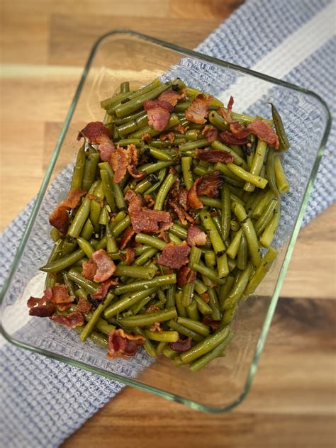 Southern Green Beans with Bacon - Whisk & Shake