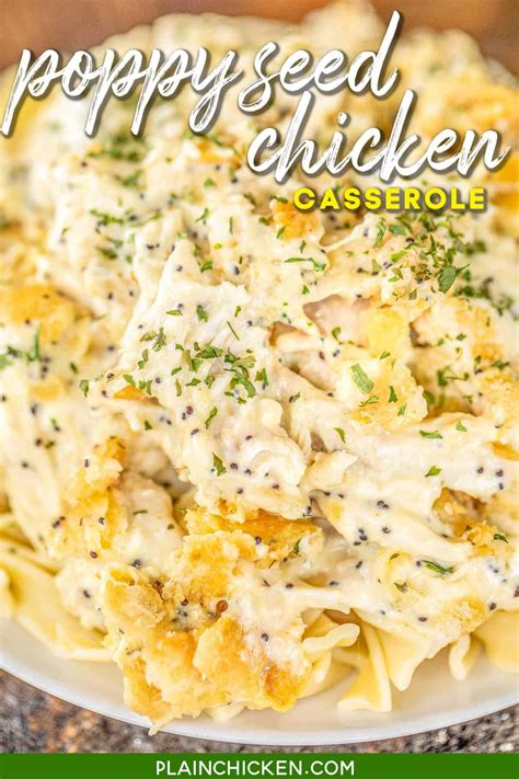 Poppy Seed Chicken Casserole - Plain Chicken
