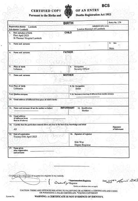 Image result for Birth Certificate Explained