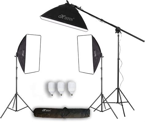 HIFFIN SL50 3 Point LED Photo & Video, Photography Softbox Lighting Kit ...