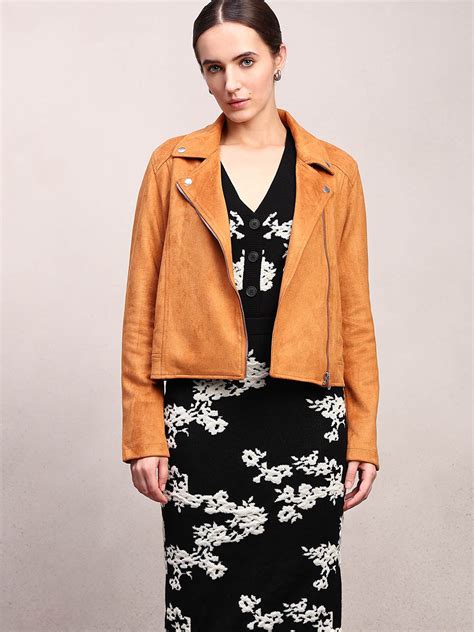 Faux Suede Biker Jacket