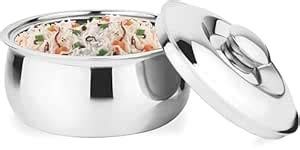 Buy Prabha Casserole with Lid 1000ML | Stainless Steel Casserole for ...