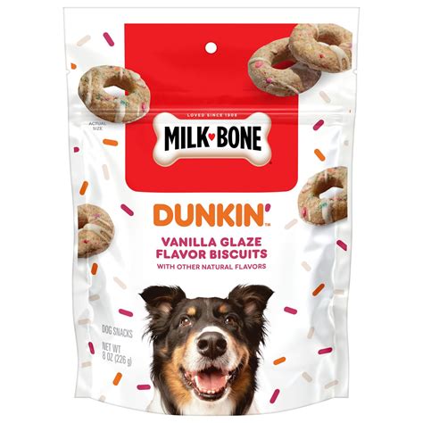 Milk-Bone Dunkin’ Vanilla Glaze Flavor Dog Treats, Natural Flavors, 8 ...