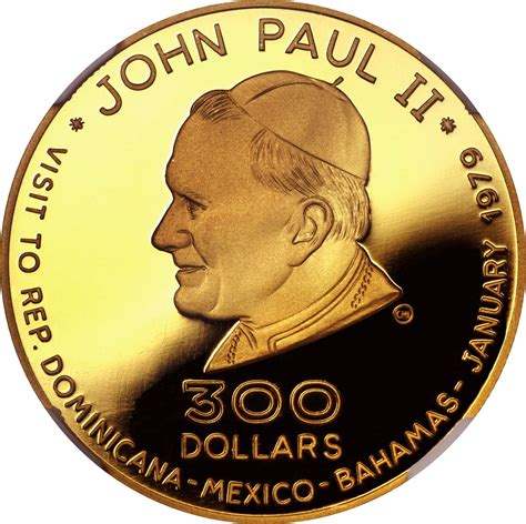 300 Dollars - Elizabeth II (Papal Visit) - Dominica – Numista