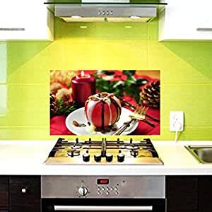 Buy Total Home :Apple Sweet Wallpaper Kitchen Wall Decor Waterproof ...