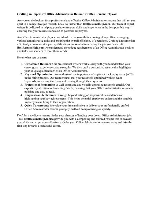 Office Administrator Resume. Keyword Optimization: | PDF