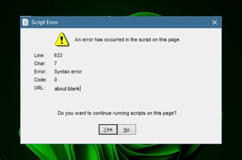 Image result for HTML Script Error