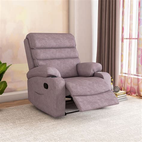 Ease Massage Chair with Manual Recliner and Wireless Charging- Mauve ...