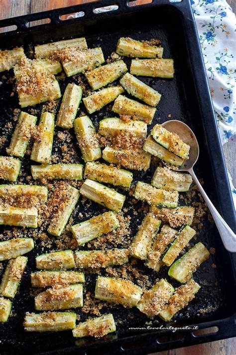 Zucchine al forno, gratinate e croccanti (Ricetta  