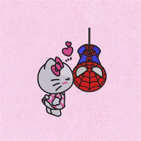Download Hello Kitty Loves Spiderman Wallpaper | Wallpapers.com