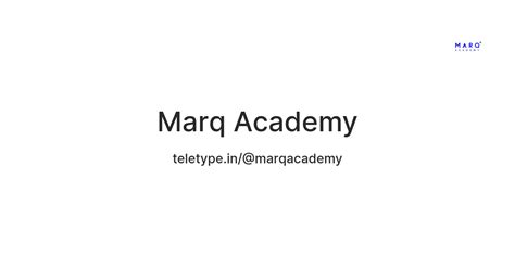 Marq Academy — Teletype