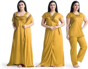 NIGHT KEYS Women Nighty with Robe - Buy NIGHT KEYS Women Nighty with ...