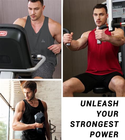 Buy Men's 3 Pack Dry Fit Y-Back Workout Tank Top Mesh Sleeveless Gym ...