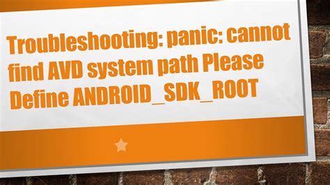 Image result for Cannot Find AVD System Path Please Define Android SDK Root