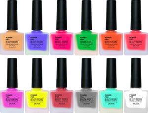 BEAUTY PEOPLE Power Pro Velvet Matte Nail Polish Blue, Pink, Orange ...