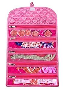 atorakushon Satin Maroon 1 Piece Make Up Pouch Ring Box Earring ...