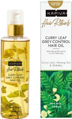 Kapiva Curry Leaf Grey Control Hair-Oil For Darker Hair Oil - Price in ...