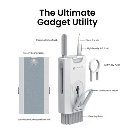 Portronics Clean M 8-in-1 Gadget Cleaning Kit Best Price on Thevaluestore