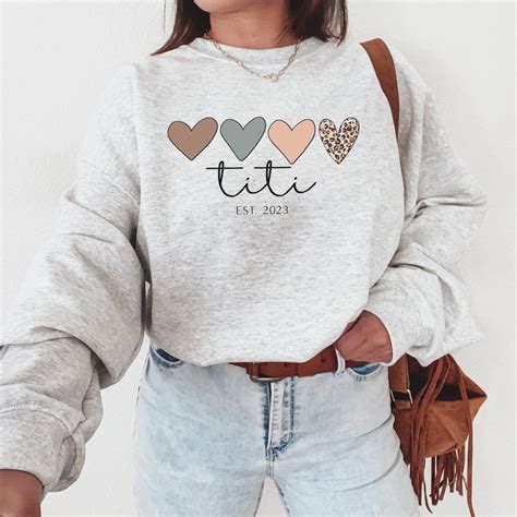 Titi Est Sweatshirt Gift For, Spanish Auntie Gift for Her, Titi Tshirt ...