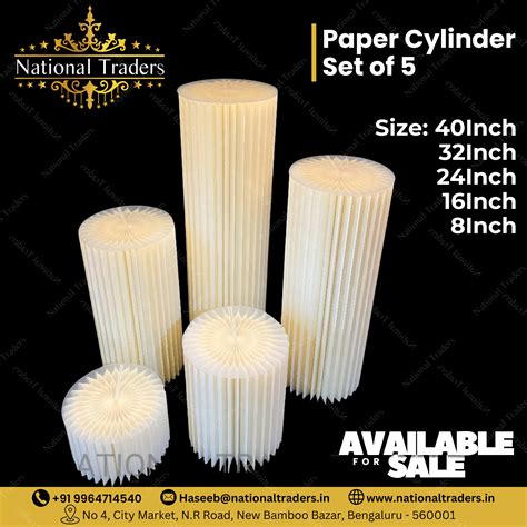 Paper Cylinder Set of 5 – National Wedding Props