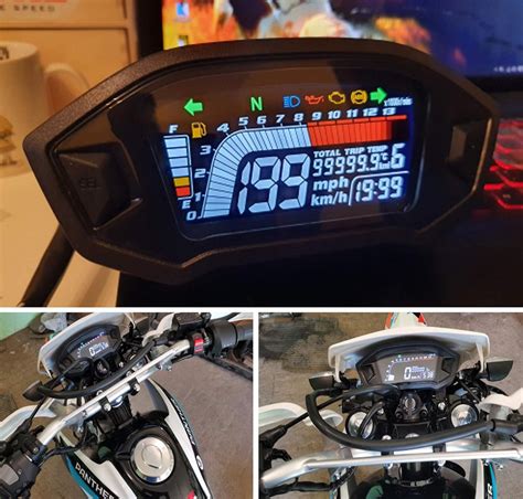 BLUERICE Real Color Digital Motorcycle Speedometer 199 Kph India | Ubuy