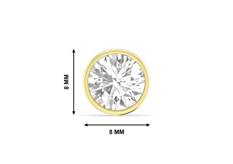 Brilliant Bezel Men's Ear Stud in Gold