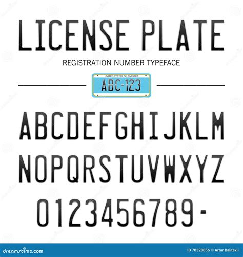 License Plate Fonts