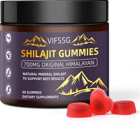 Amazon.com: VIFSSG Shilajit Gummies, Sugar-Free Gummies, 500 Mg Shilajit Pure Himalayan Organic ...