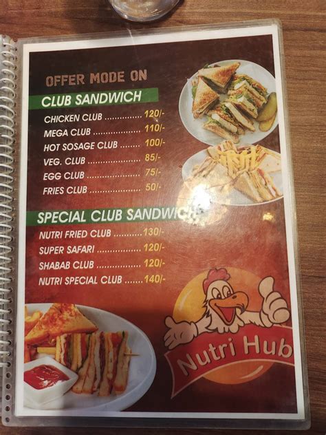 Menu at Nutri Hub, Manjeri